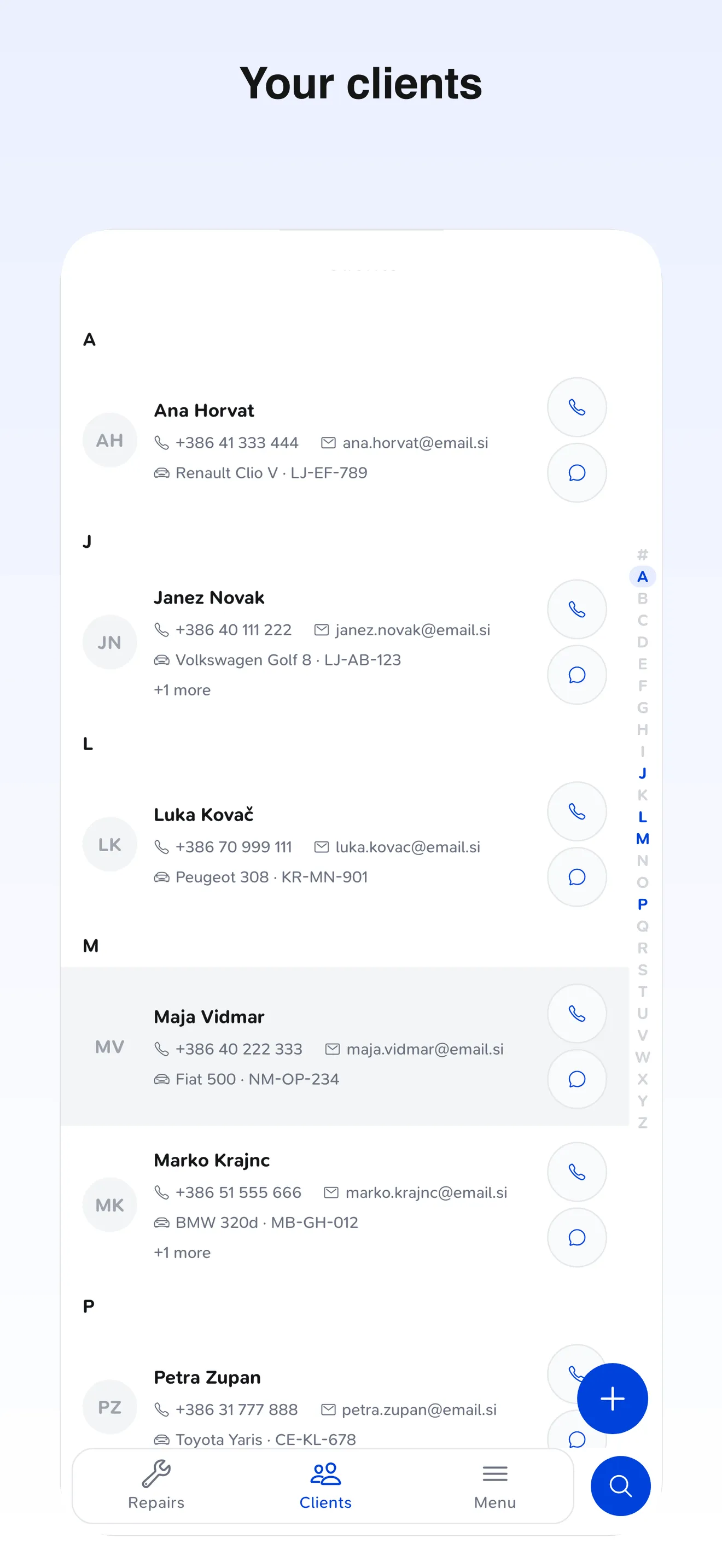 Clients overview